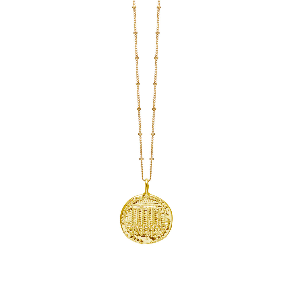 Sapta Necklace in Brass and Gold