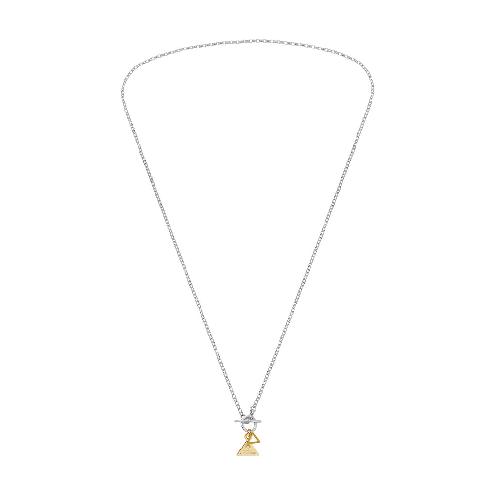 Triangle Ring and Bar Necklace
