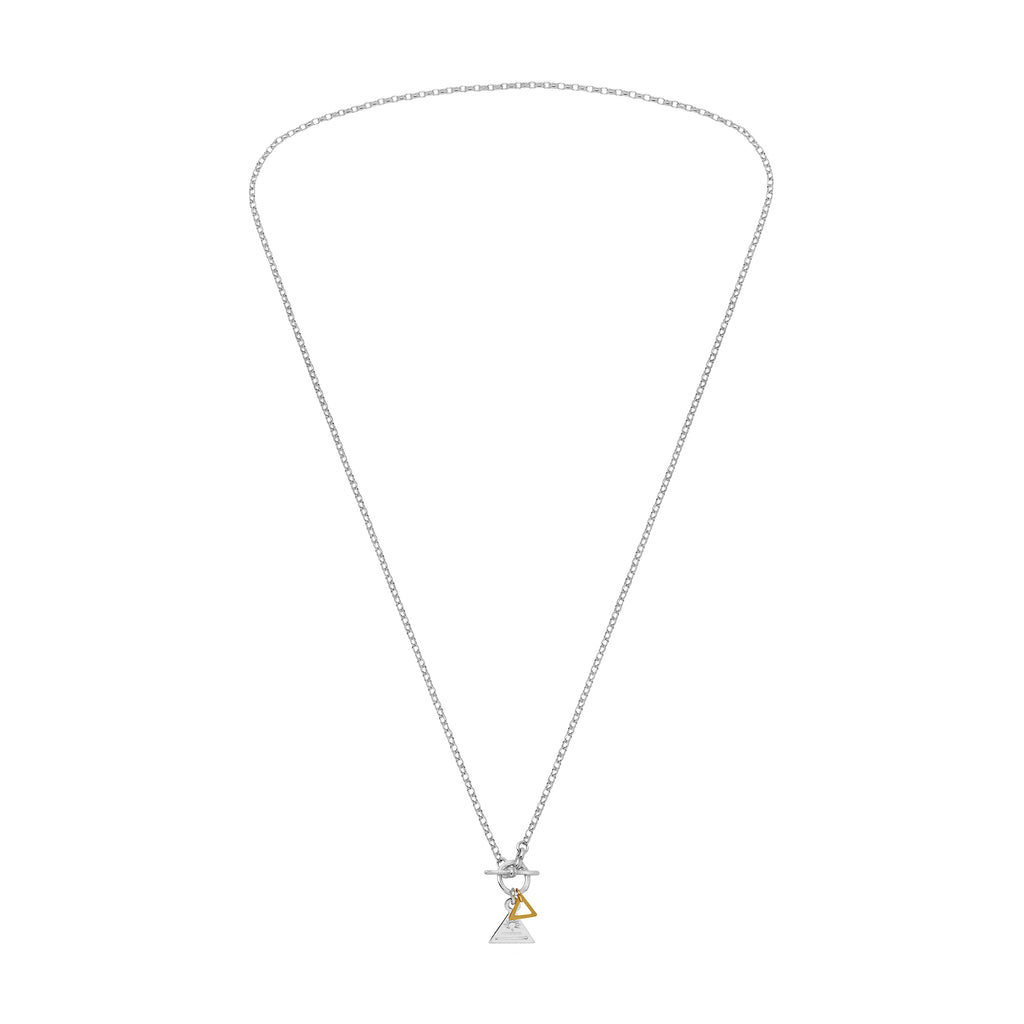 Triangle Ring and Bar Necklace
