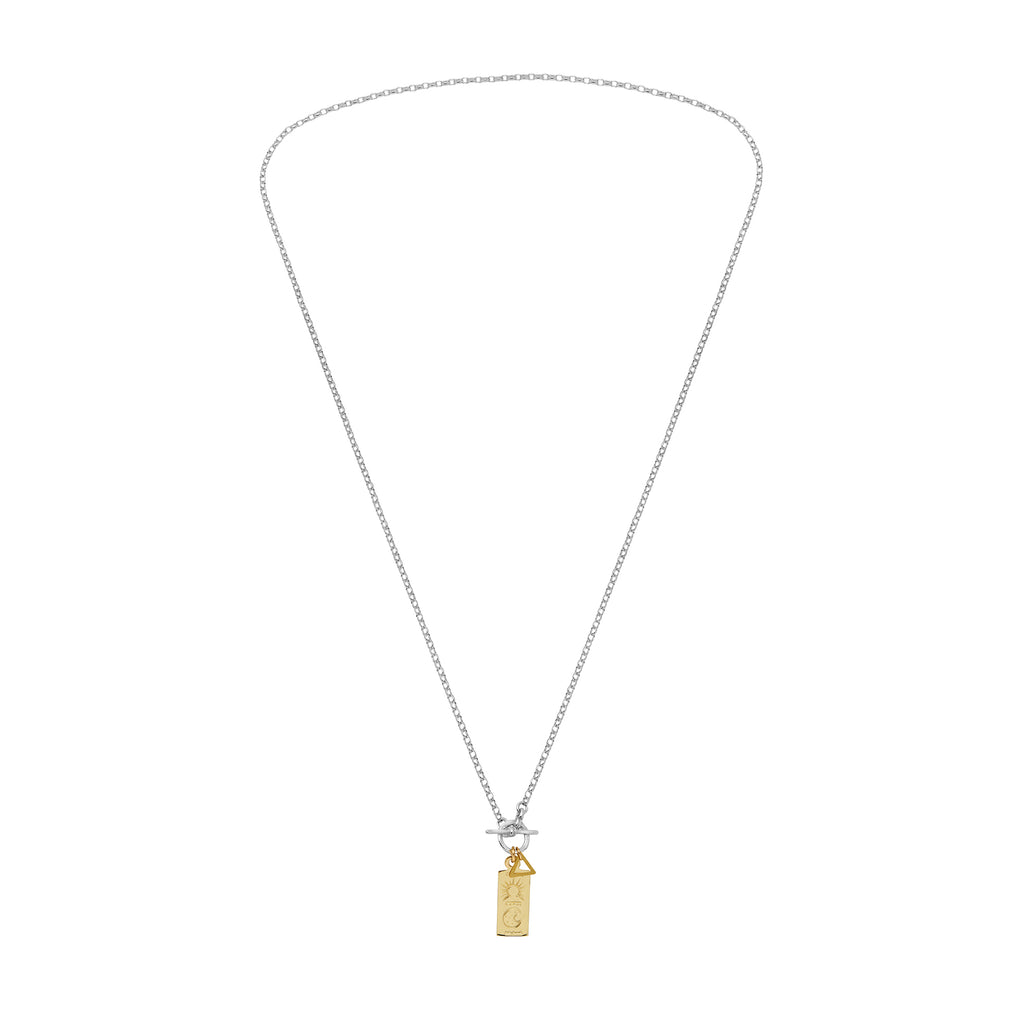 Rectangle Ring and Bar Necklace