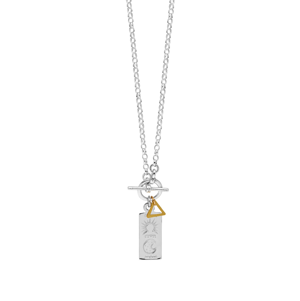 Rectangle Ring and Bar Necklace