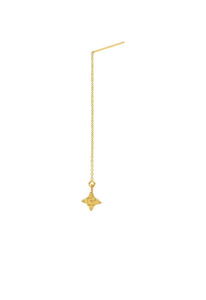 Single Lustre Short Thread Through Earring